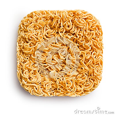 Block of dried chinese noodles Stock Photo