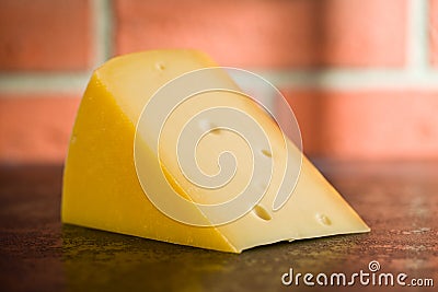 Block of edam cheese Stock Photo