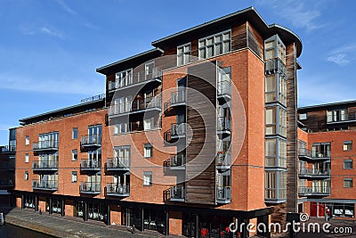 Block of Flats in the Birmingham downtown Editorial Stock Photo