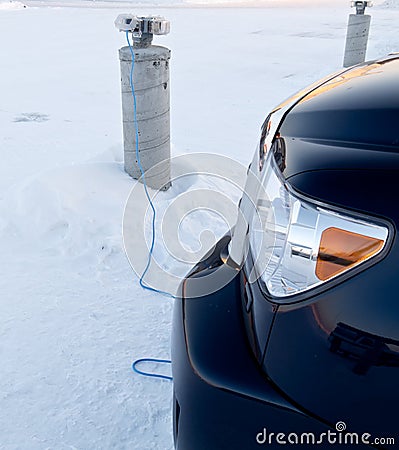 Block heater Stock Photo