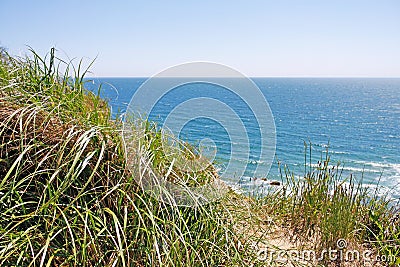 Block Island RI Mohegan Bluffs Stock Photo