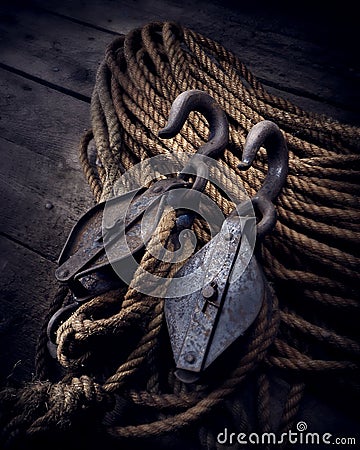 Block & Tackle Stock Photo