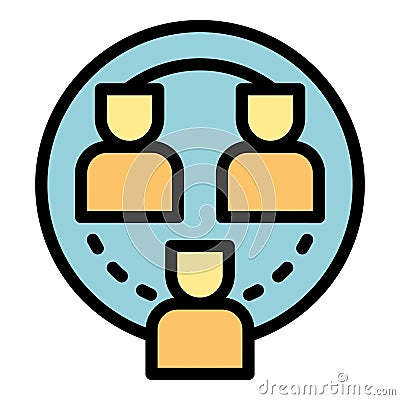 Blockchain business icon vector flat Vector Illustration