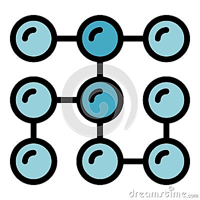 Blockchain database icon vector flat Vector Illustration