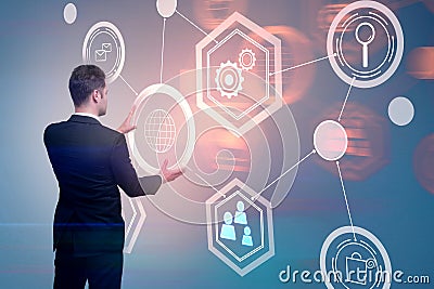 Blockchain and finance concept Stock Photo