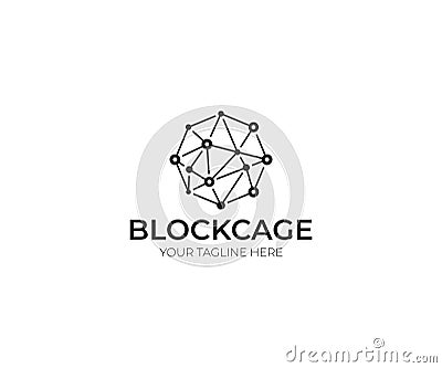 Blockchain Logo Template. Technology Vector Design Vector Illustration