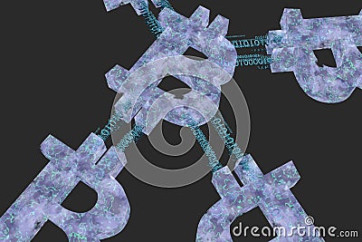 Blockchain network , Machine learning , deep learning and neural networks concept. Stylish abstract engineering Stock Photo
