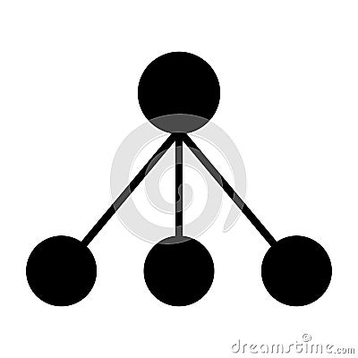 Blockchain Node Icon. Vector Simple Minimal 96x96 Pictogram Vector Illustration