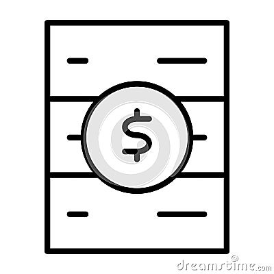 Blockchain Server Line Icon. Vector Simple Minimal 96x96 Pictogram Vector Illustration