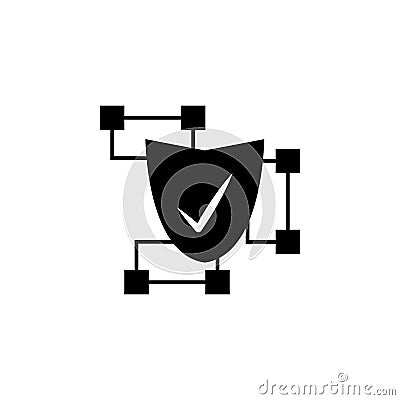 blockchain shield icon. Element of Crypto currency icon for mobile concept and web apps. Detailed blockchain shield icon can be us Stock Photo