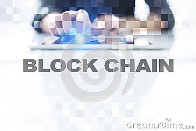 Blockchain technology concept. Internet money transfer. Cryptocurrency. Stock Photo