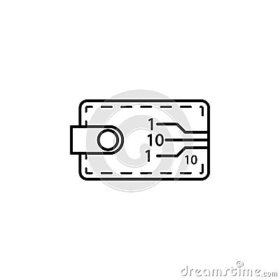 blockchain, wallet, crypto icon. Element of crypto currency icon for mobile concept and web apps. Outline blockchain, wallet, Stock Photo