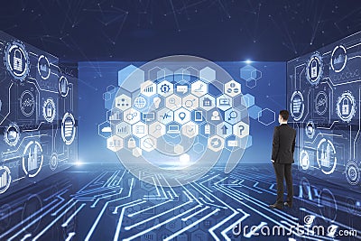 Blockchain and web concept Stock Photo