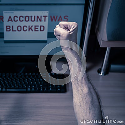 Blocked banking account Stock Photo
