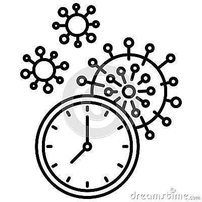 Corona infection time, Flat Style vector icon which can easily modify or edit Stock Photo
