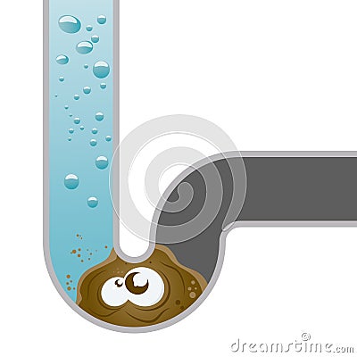 Blocked drain Vector Illustration