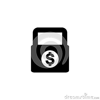 Blocked Money Icon, Locked Dollar, Blocked Card Vector Illustration