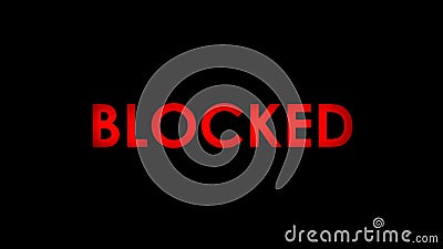 Blocked red message text Stock Photo