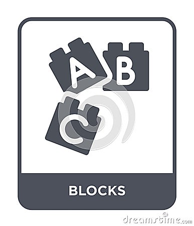 blocks icon in trendy design style. blocks icon isolated on white background. blocks vector icon simple and modern flat symbol for Vector Illustration
