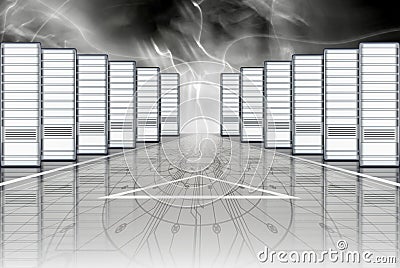 Blocks storage server Stock Photo