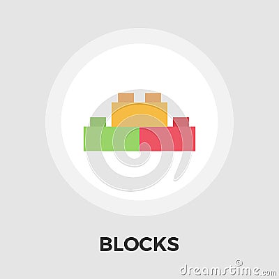 Blocks Vector Flat Icon Vector Illustration