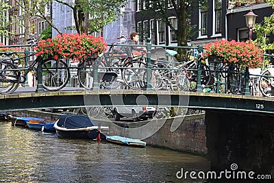 Bloemgracht canal, Amsterdam Editorial Stock Photo
