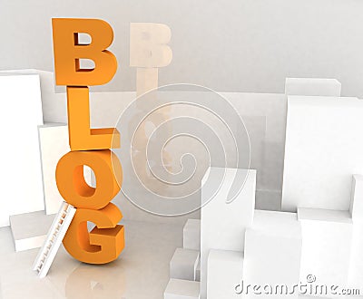 Blog 3D text Editorial Stock Photo