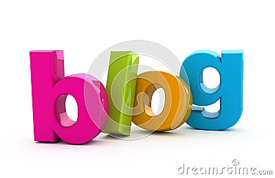 Blog word. Stock Photo