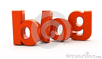 Blog word. Stock Photo