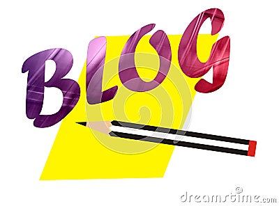 Blog word Vector Illustration