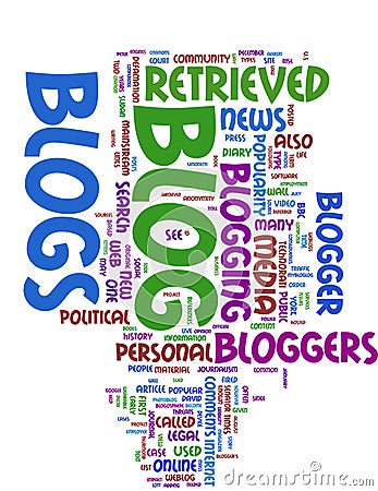 Blog word cloud Stock Photo