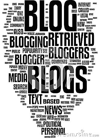 Blog word cloud Stock Photo