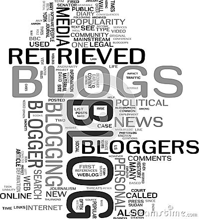 Blog word cloud Stock Photo