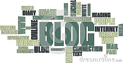 BLOG wordcloud Vector Illustration