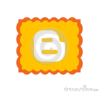 Blogger logo. Blogger is a blog publishing service. Communication app icon . Kharkiv, Ukraine - June , 2020 Stock Photo
