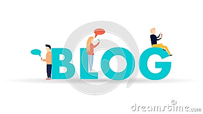 Blogging concept illustration Vector Illustration