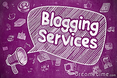 Blogging Services - Business Concept. Stock Photo