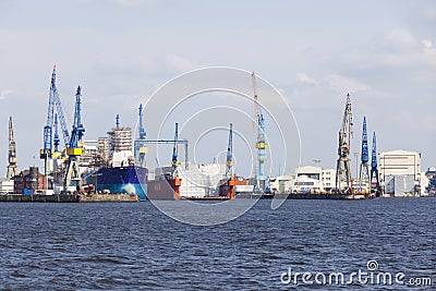 Blohm And Voss Dock, Hamburg, editorial Editorial Stock Photo