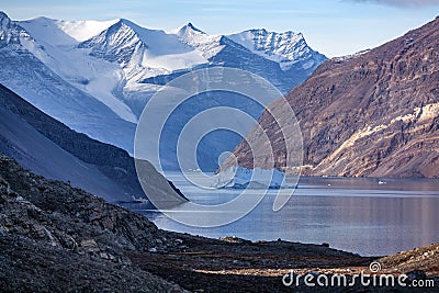 Blomsterbugten - Franz Joseph Fjord - Greenland Stock Photo