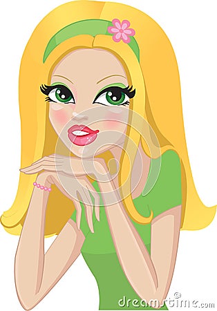 Blond Vector Illustration