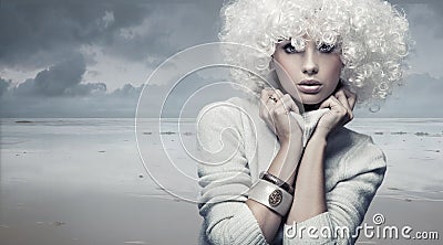 Blond beauty woman Stock Photo