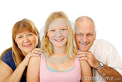 Blond Blue Eyed Family Stock Photo
