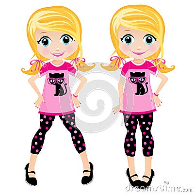 Blond Child Vector Illustration