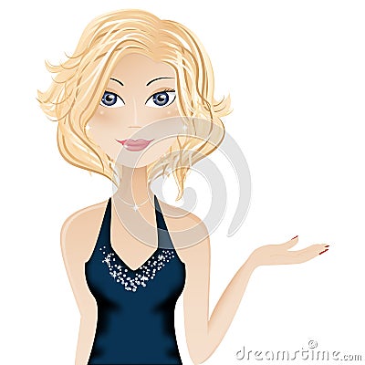 Blond girl Vector Illustration