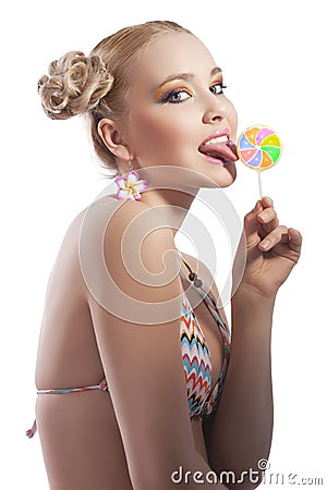 No Credit Check Credit Cards >> Blond Girl Licking Candy Stock Photography - Image: 23397042 No Credit Check Credit Cards >> Blond Girl Licking Candy Stock Photography - Image: 23397042