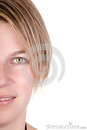 Blond half portrait Stock Photo