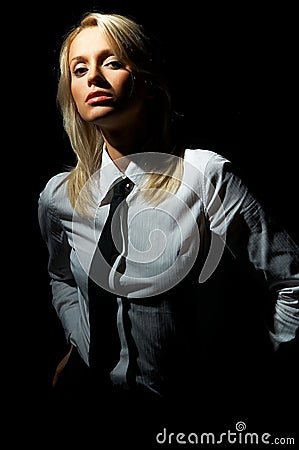 Blond model pose Stock Photo