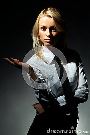 Blond model pose Stock Photo