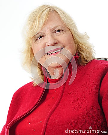 Blond Senior Woman Stock Photo