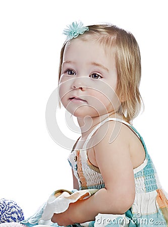 Blonde baby girl Stock Photo